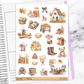 Fall Leaves Autumn Hobonichi Cousin Weekly Sticker Kit