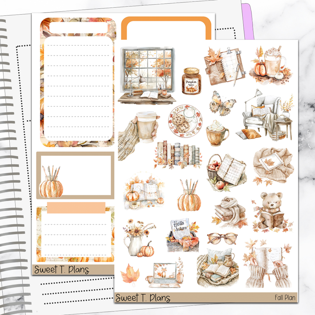 Fall Plan Autumn Deco Sticker Kit