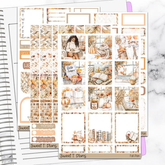 Fall Plan Autumn Hobonichi Cousin Weekly Sticker Kit