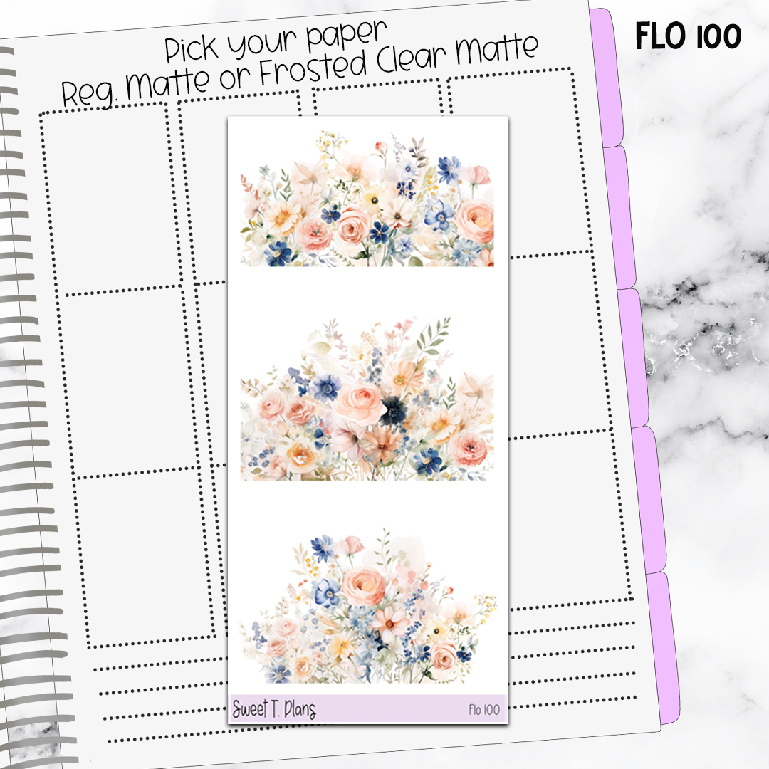 Floral Sticker Sheet (FLO100)