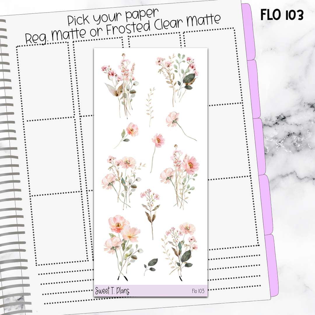 Floral Sticker Sheet (FLO103)
