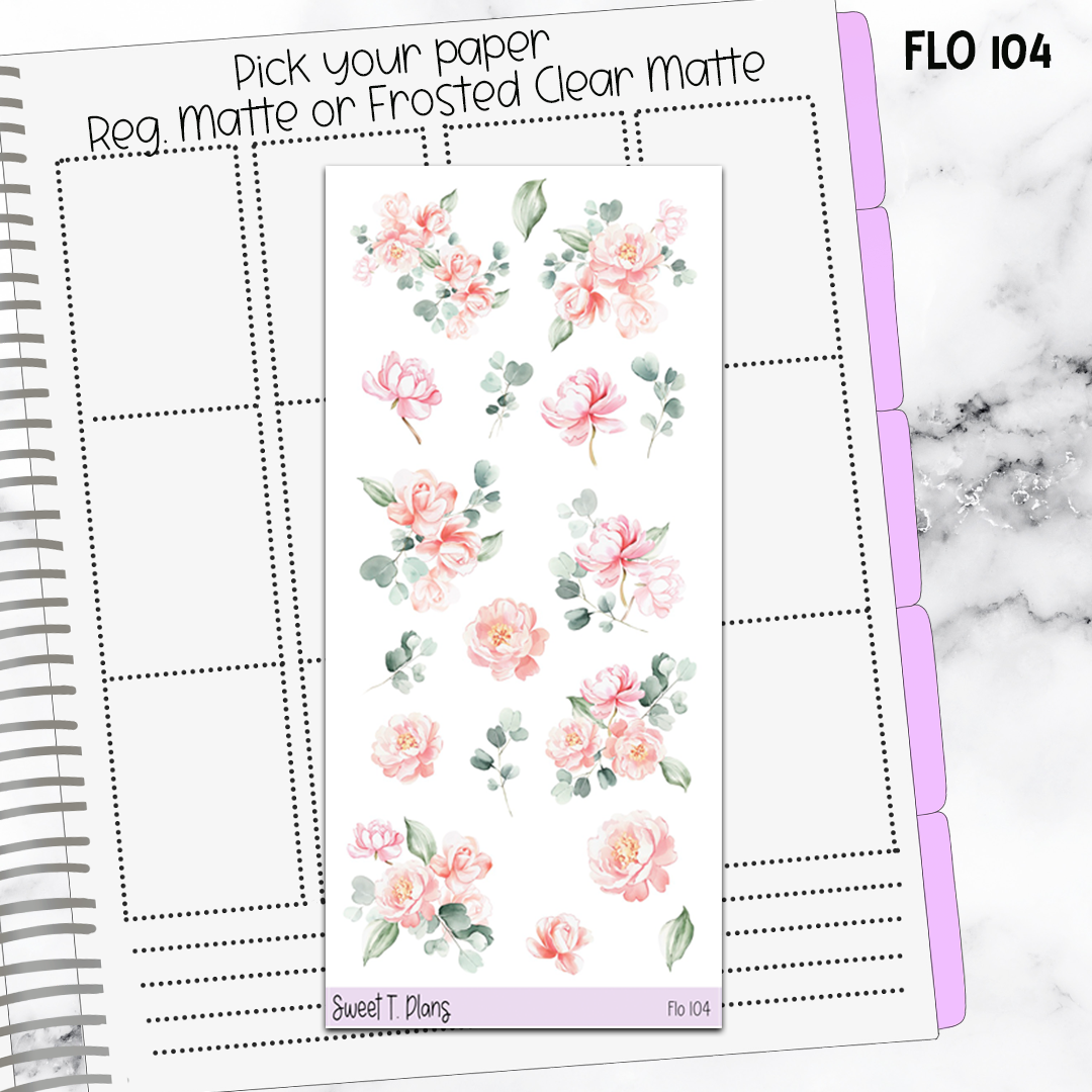 Floral Sticker Sheet (FLO104)