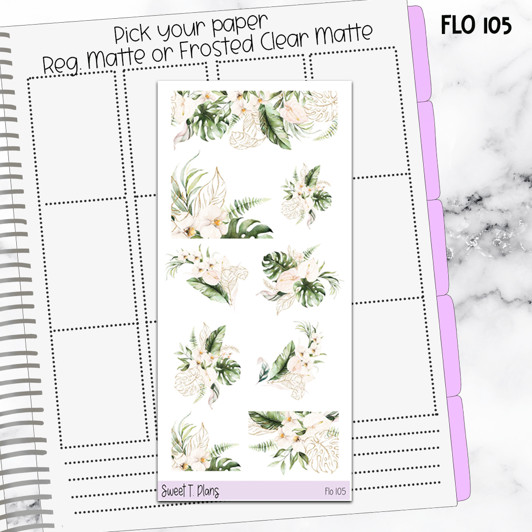Floral Sticker Sheet (FLO105)