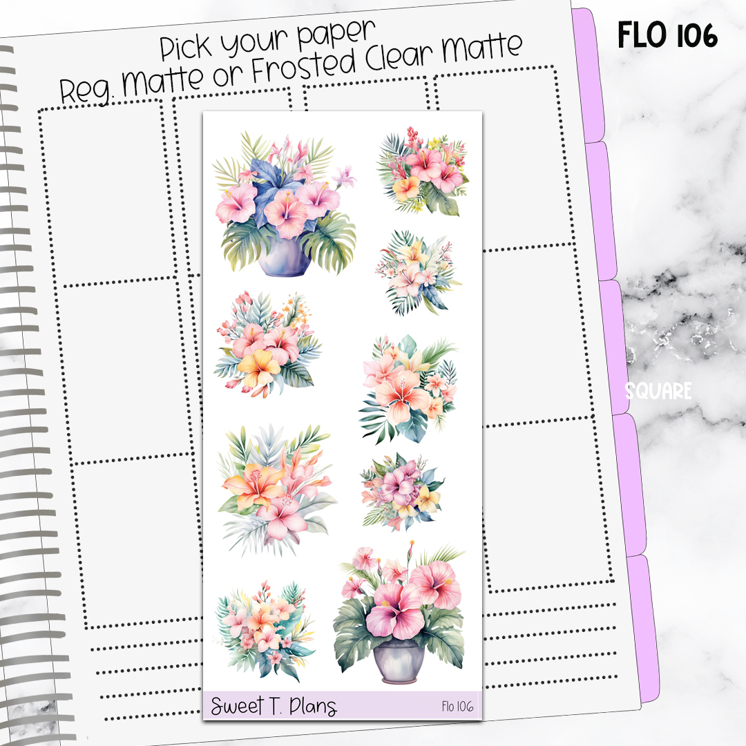 Floral Sticker Sheet (FLO106)
