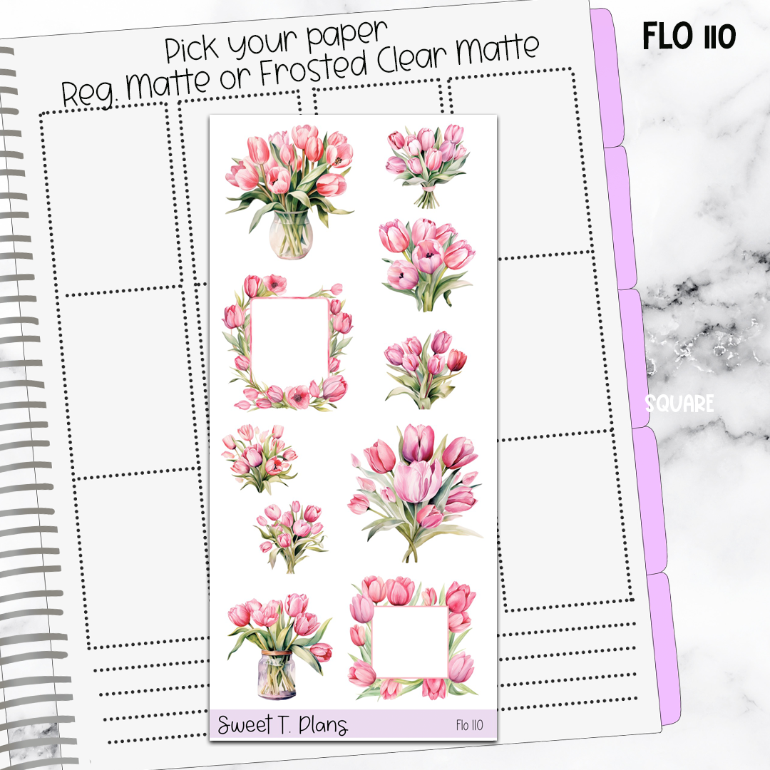 Floral Sticker Sheet (FLO110)