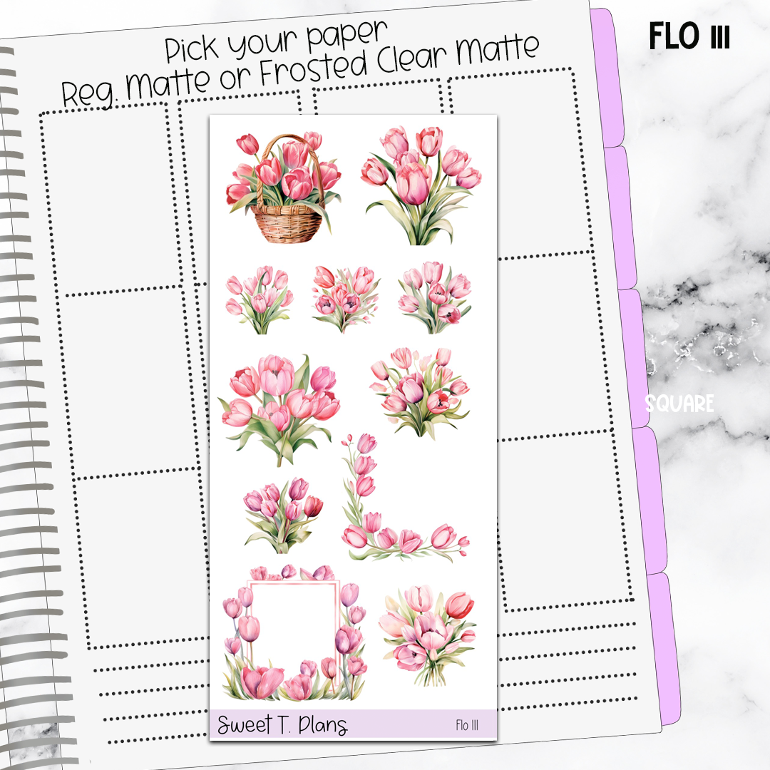Floral Sticker Sheet (FLO111)
