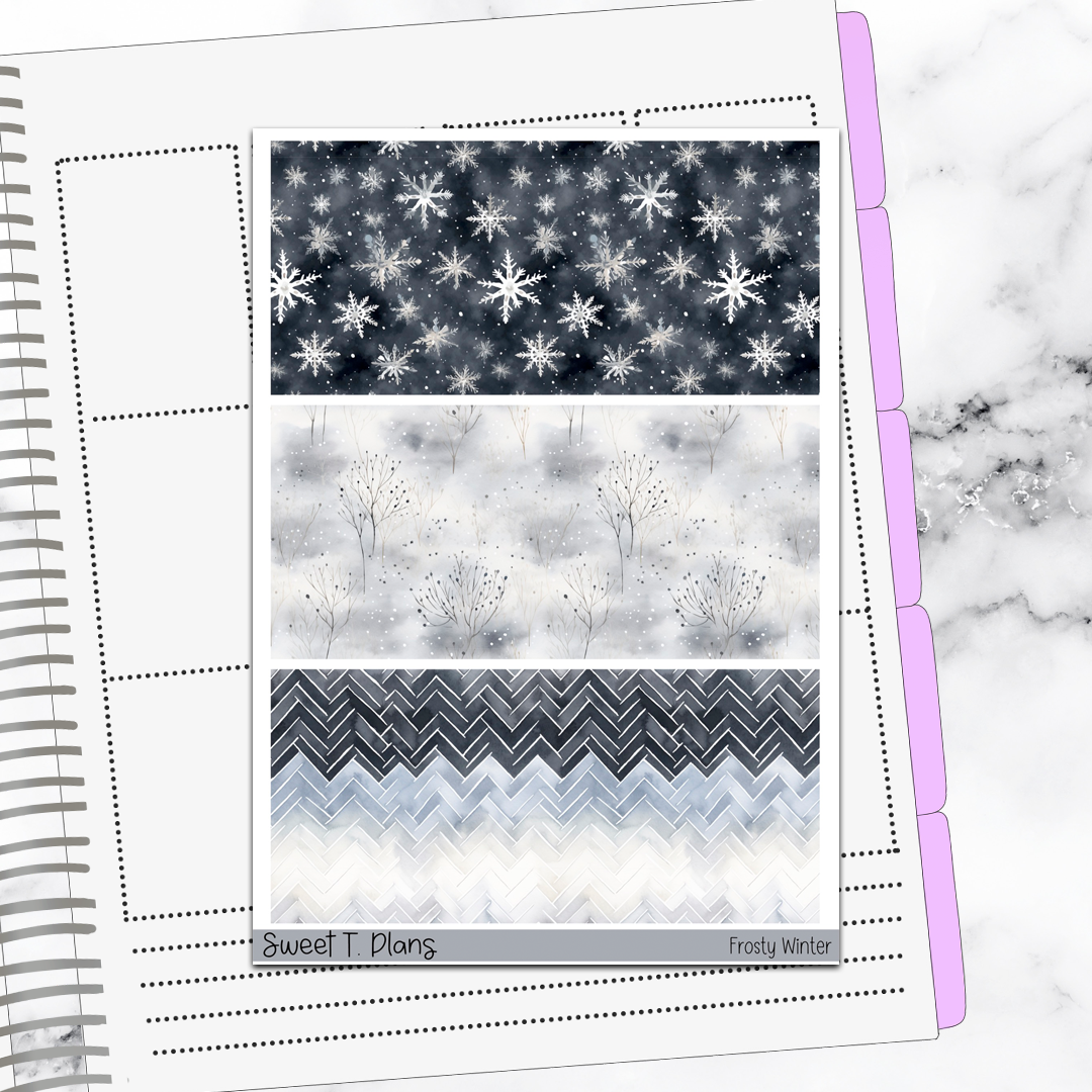 Frosty Winter Sticker Kit Universal Vertical Planners