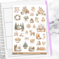 Gingerbread Christmas Holiday Sticker Kit Universal Vertical Planners