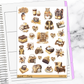 Golden Fall Autumn Harvest Vertical Mini/B6 Print Pression Weekly Sticker Kit