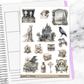 Haunted House Halloween Spooky Sticker Kit Universal Vertical Planners