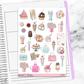 Sundae Ice Cream Hobonichi Cousin Weekly Sticker Kit