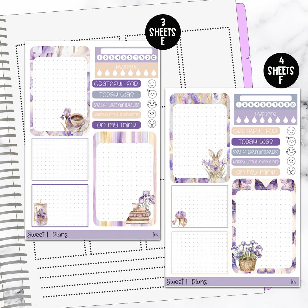 Iris Bundle or Single Sheets Weekly Ultimate Journaling Kit