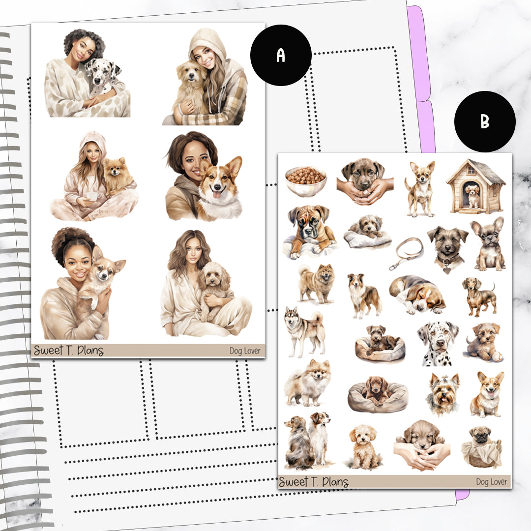 Dog Lover Bundle or Single Sheets Weekly Ultimate Journaling Kit