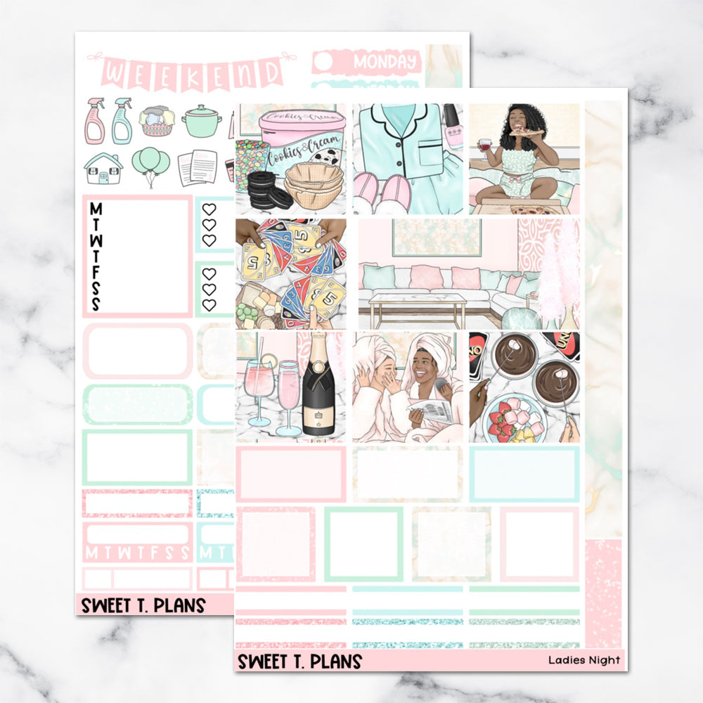 Ladies Night  Hobonichi Cousin Weekly Sticker Kit