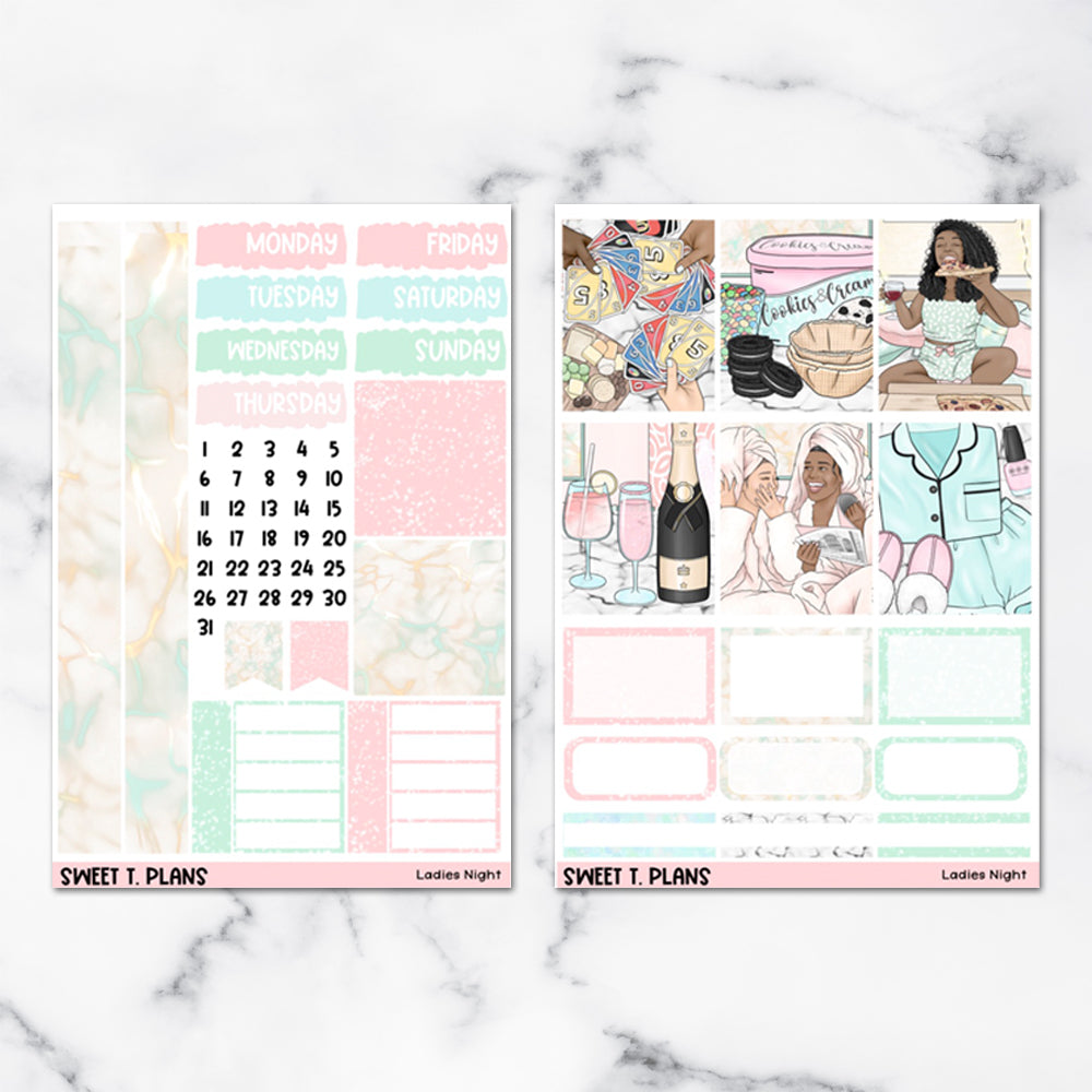 Ladies Night Vertical Mini/ B6 Print Pression Weekly Sticker Kit