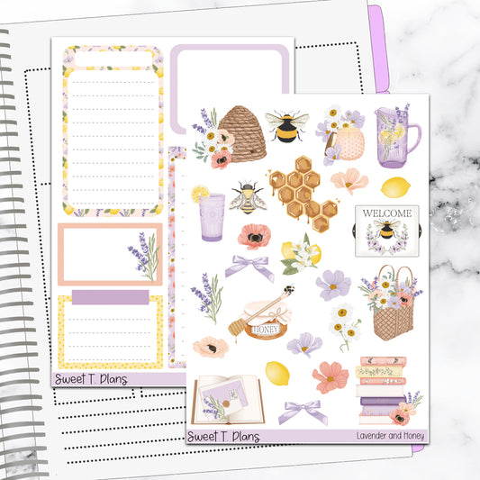 Lavender and Honey  Deco Sticker Kit