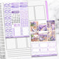 Lavender Fields Spring Vertical Mini/ B6 Print Pression Weekly Sticker Kit