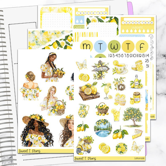 Lemonade Bundle or Single Sheets Weekly Ultimate Journaling Kit