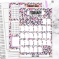 February  Monthly Leopard Jumbo Sticker A5w A5 B6 Hobonichi Cousin