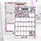 February  Monthly Leopard Jumbo Sticker A5w A5 B6 Hobonichi Cousin