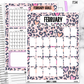 February  Monthly Leopard Jumbo Sticker A5w A5 B6 Hobonichi Cousin