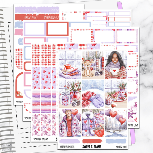 Winter Love Valentines Kit Universal Vertical Planners