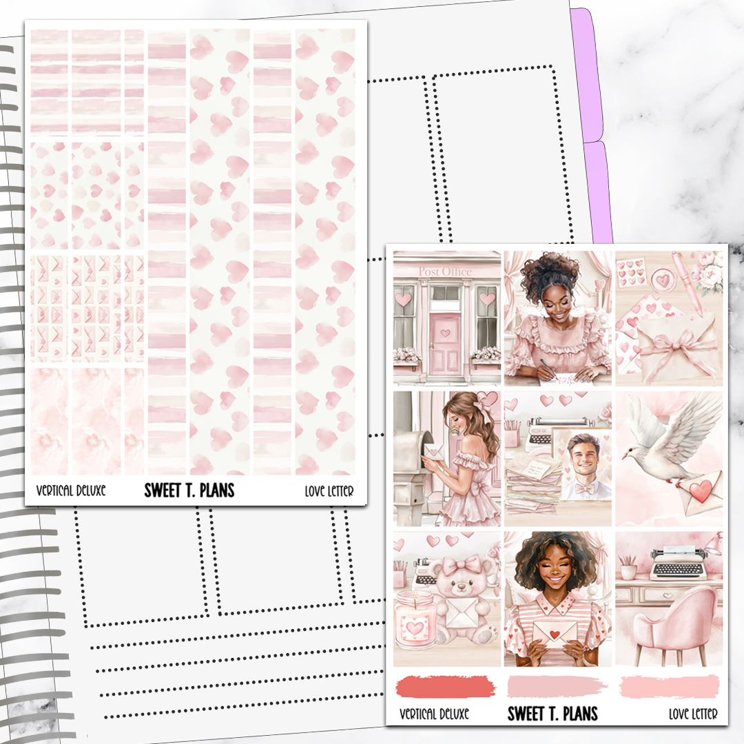 Love Letter Valentines Kit Universal Vertical Planners