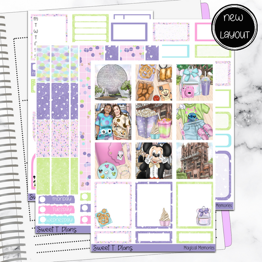 Magical Memories Vacation Hobonichi Cousin Weekly Sticker Kit