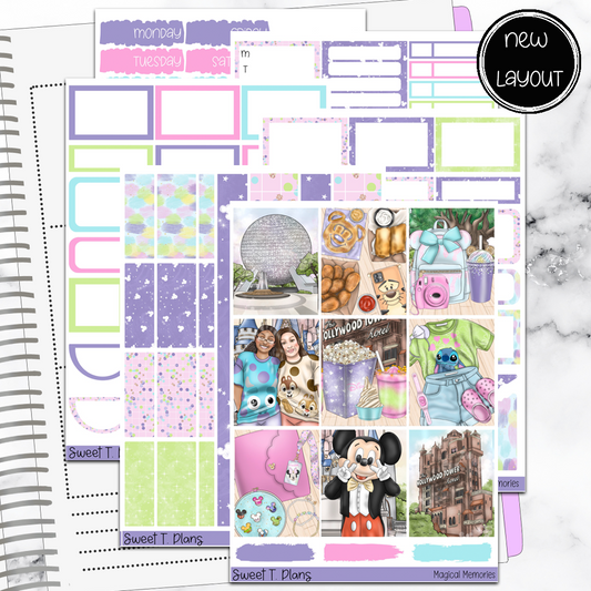 Magical Memories Vacation Weekly Sticker Kit Universal Vertical Planners