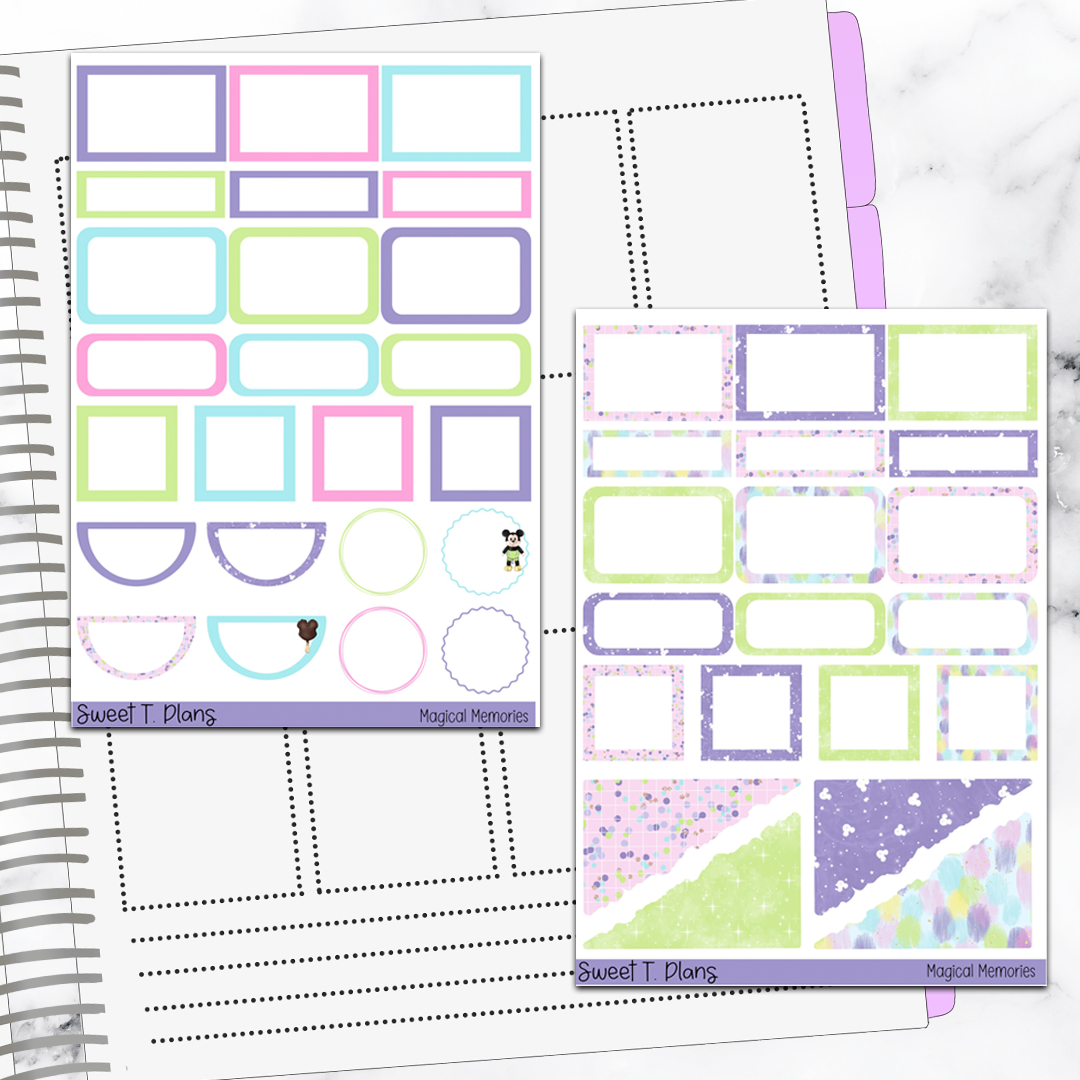 Magical Memories Vacation Weekly Sticker Kit Universal Vertical Planners