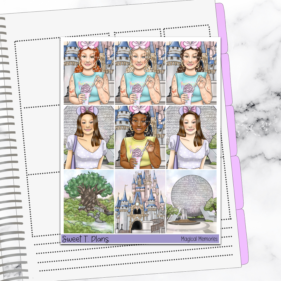 Magical Memories Vacation Weekly Sticker Kit Universal Vertical Planners