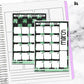March Shamrock Monthly Jumbo Sticker Full Sheet A5w B6 Hobonichi Cousin
