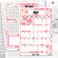 May Monthly Strawberries Jumbo Sticker A5w A5 B6 Hobonichi Cousin