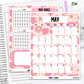 May Monthly Strawberries Jumbo Sticker A5w A5 B6 Hobonichi Cousin