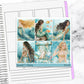 Mermaid Under the Sea Ocean Summer Weekly Sticker Kit Universal Vertical Planners