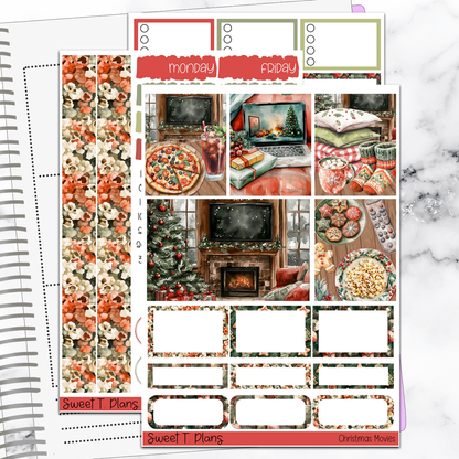 Christmas Movies Holiday Winter Vertical Mini/B6 Print Pression Weekly Sticker Kit