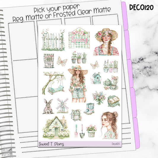 Deco Clipart Sticker Sheet (Deco-120) Spring