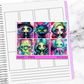 Neon Spooky Halloween Hobonichi Cousin Weekly Sticker Kit