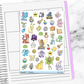 Neo Girlie Gamer Weekly Sticker Kit Universal Vertical Planners