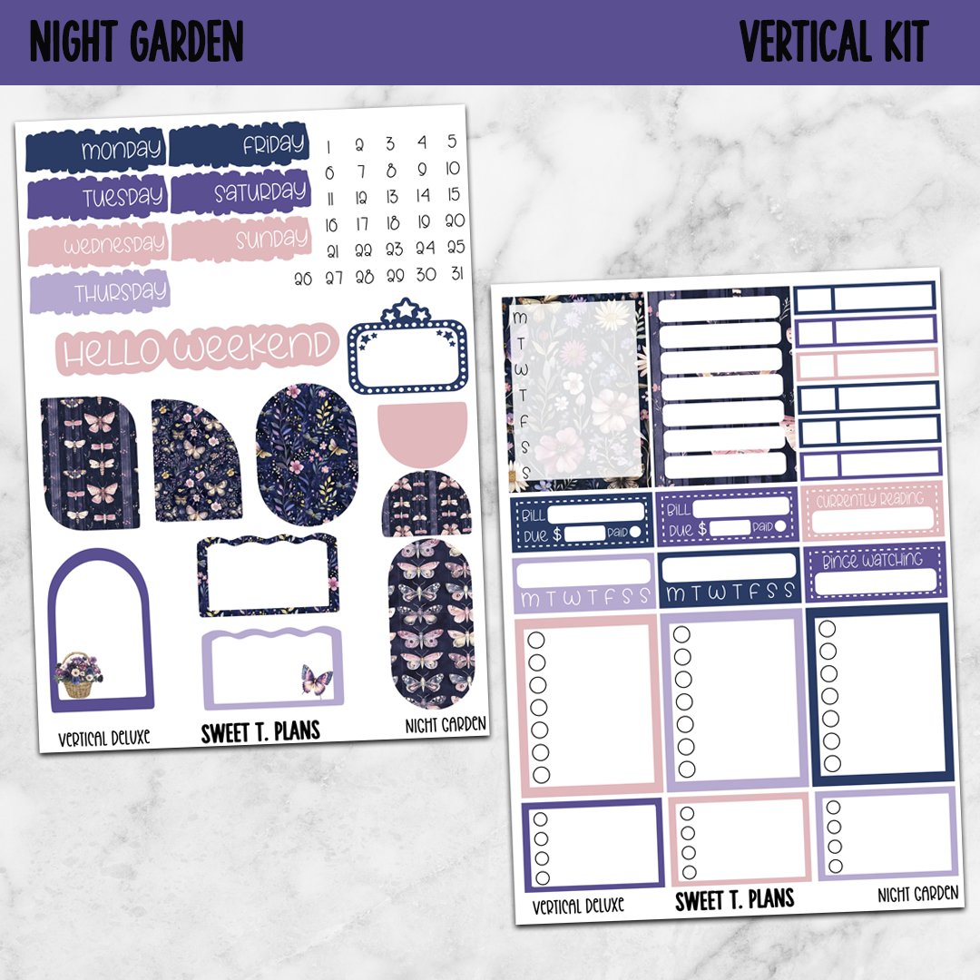 Night Garden Spring Kit Universal Vertical Planners