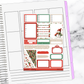 North Pole Christmas Holiday Winter Vertical Mini/B6 Print Pression Weekly Sticker Kit