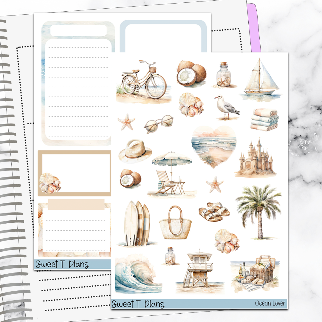 Ocean Lover Summer Deco Sticker Kit