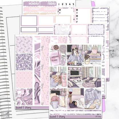 Off Duty Weekly Sticker Kit Universal Vertical Planners