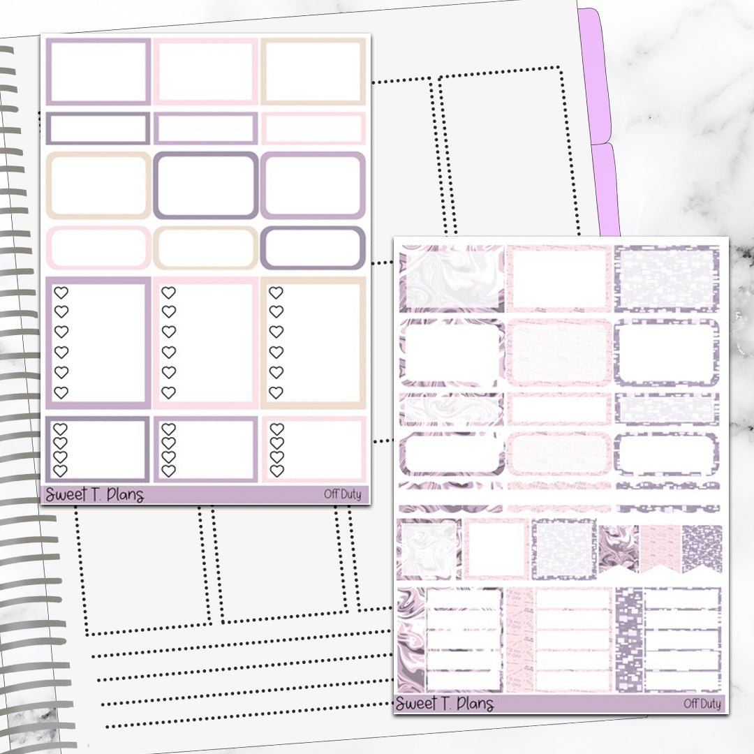 Off Duty Weekly Sticker Kit Universal Vertical Planners