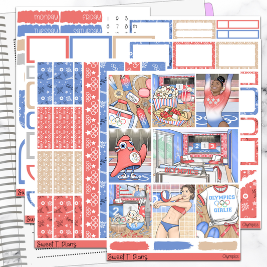 Olympics Weekly Sticker Kit Universal Vertical Planners