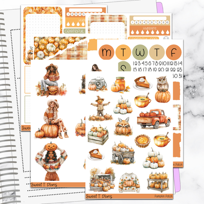 Pumpkin Patch Fall Autumn Bundle or Single Sheets Weekly Ultimate Journaling Kit