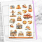 Pumpkin Patch Fall Autumn Sticker Kit Universal Vertical Planners