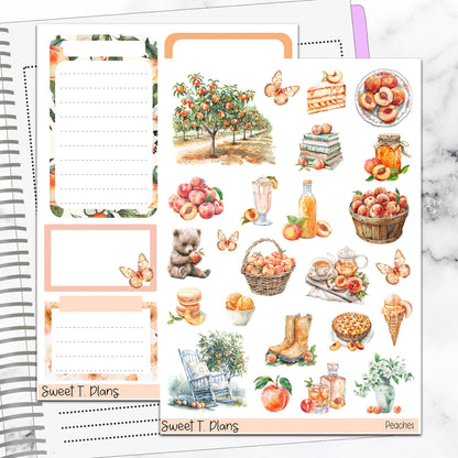 Peaches Summer Deco Sticker Kit