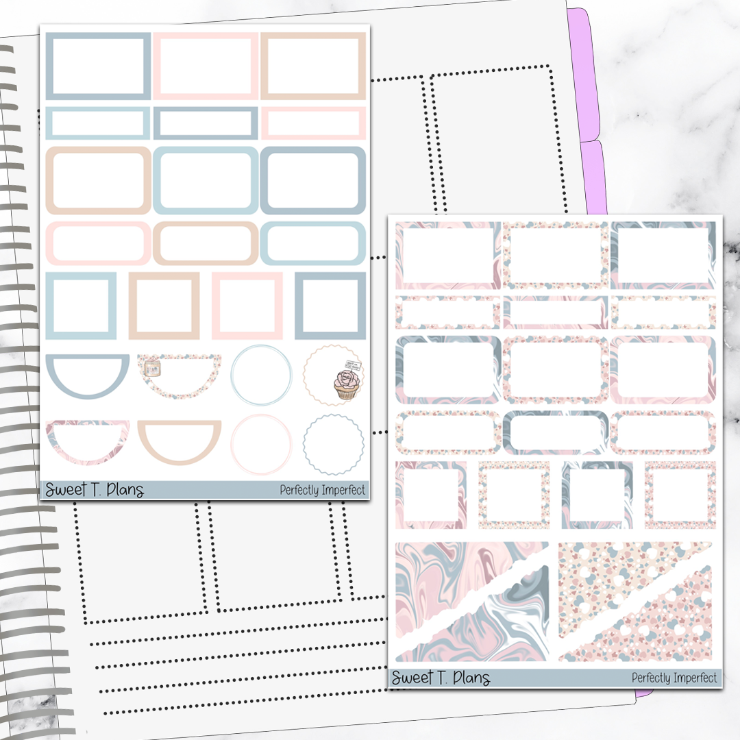 Perfectly Imperfect Self Love Weekly Sticker Kit Universal Vertical Planners