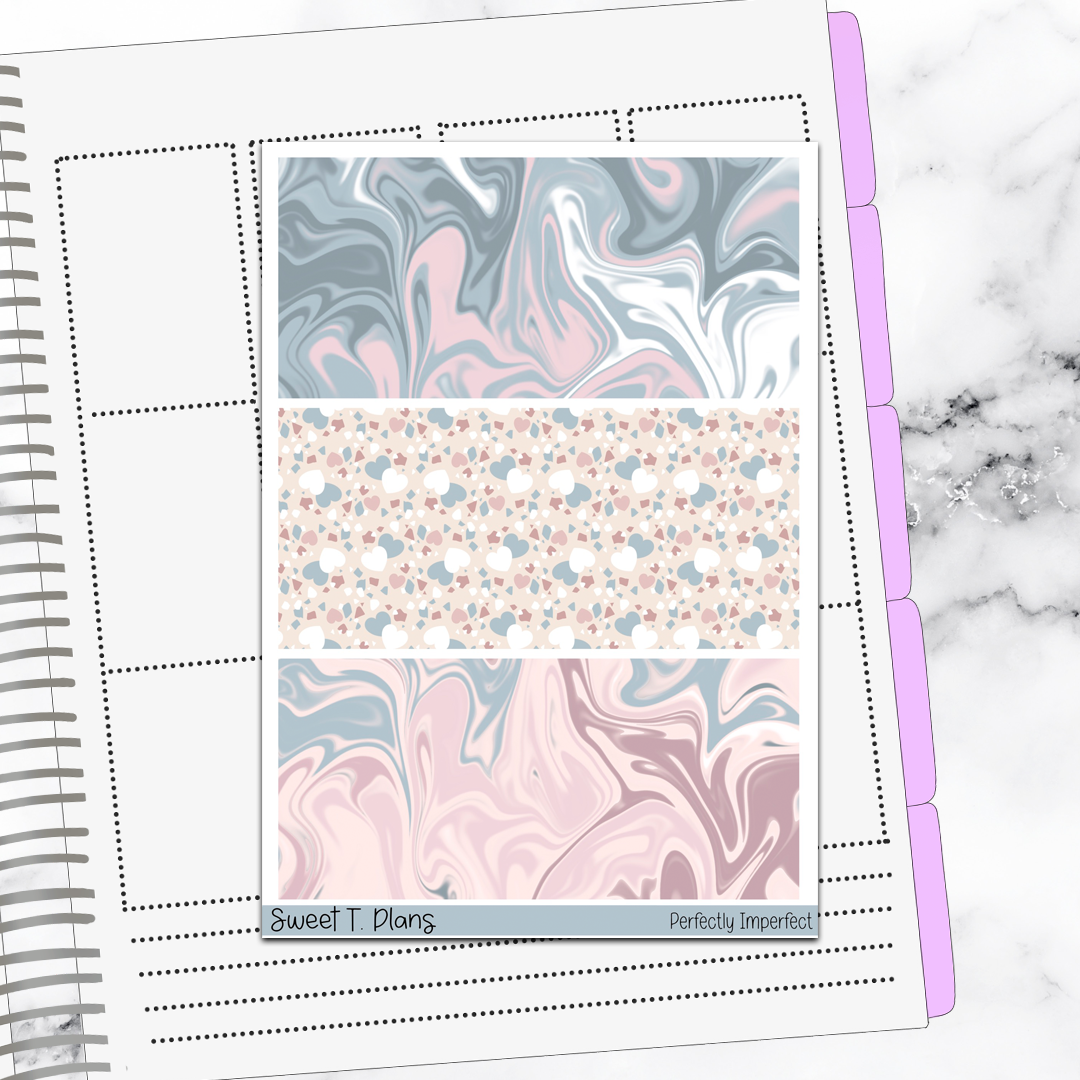 Perfectly Imperfect Self Love Weekly Sticker Kit Universal Vertical Planners